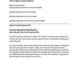 #15 for Develop a Vision Statement &amp; a Tagline for an Agri Company by mrconley