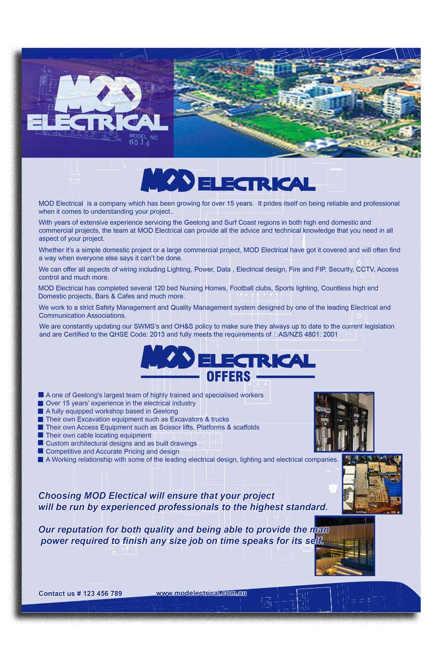 Contest Entry #28 for                                                 Design a 1 page cover letter for and electrical company
                                            