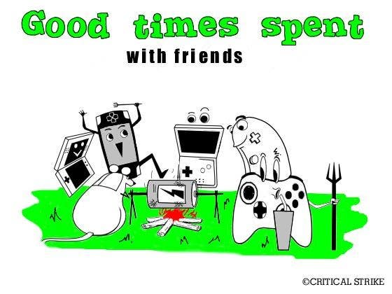 Zgłoszenie konkursowe o numerze #40 do konkursu o nazwie                                                 Gaming theme t-shirt design wanted – Good Times Spent with Friends
                                            