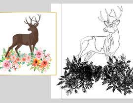 Číslo 18 pro uživatele Vector bw illustrations of deer set (6-8 coordinating images) od uživatele yvilera