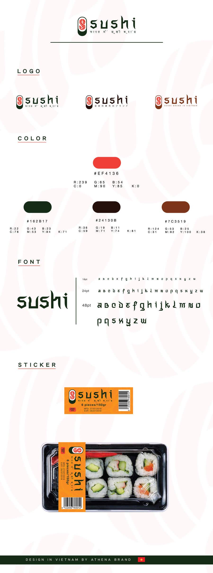Participación en el concurso Nro.55 para                                                 Design Logo and Packaging Sticker for Sushi Brand
                                            