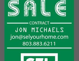 #6 para Use different font (your discretion) than the bold text SEL logo to better contrast for a 2’ x 3’ real estate sign with a 2’ triangle on the bottom to resemble a text message bubble. de nurnobijashim