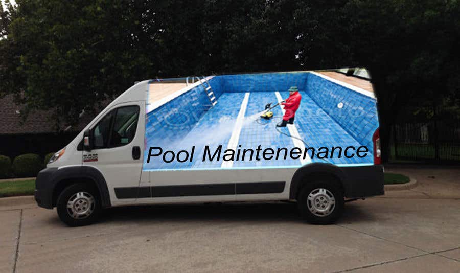 Kilpailutyö #12 kilpailussa                                                 design for pool maintenance/advertising on car meredes Vito
                                            