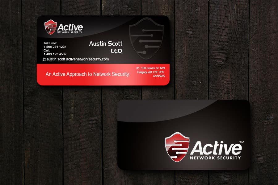 Contest Entry #15 for                                                 Business Card Design for Active Network Security.com
                                            