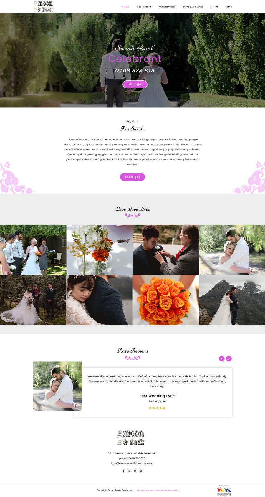 Participación en el concurso Nro.22 para                                                 Build a fresh, contemporary website for a marriage and funeral celebrant
                                            
