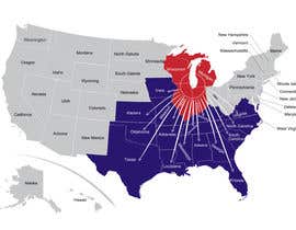 #33 สำหรับ Coloring United States Map โดย deibisdurr