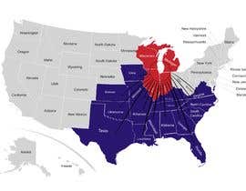 #24 สำหรับ Coloring United States Map โดย skinnudity