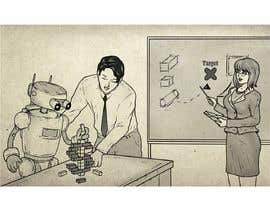 #22 para Draw a robot and a human in a business scene por RafaelRenoldi