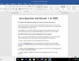 #1 for Create a document in MS word with 6000 interview questions with crisp and detailed answers for technologies: C, C++, Java, C#.Net, SQL, Python , 1000 interview questions and answers for each by AliHaidar58