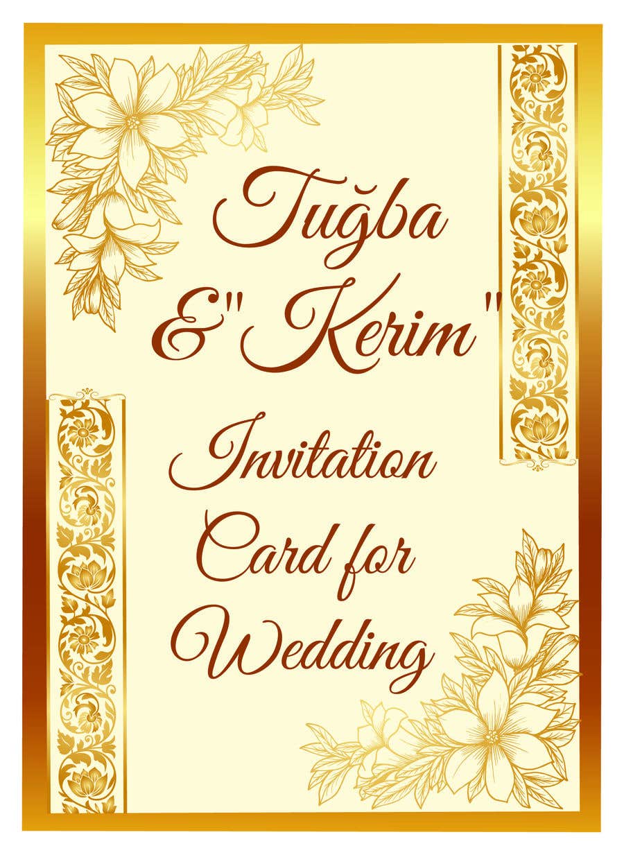 Kandidatura #14për                                                 Invitation Card for Wedding
                                            