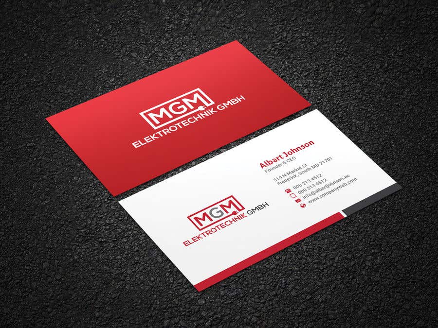 Proposition n°223 du concours                                                 Design a business card for MGM Elektrotechnik GmbH
                                            