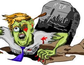 #5 for Caricature style vector of President Trump looking like a zombie by Rahulbajad