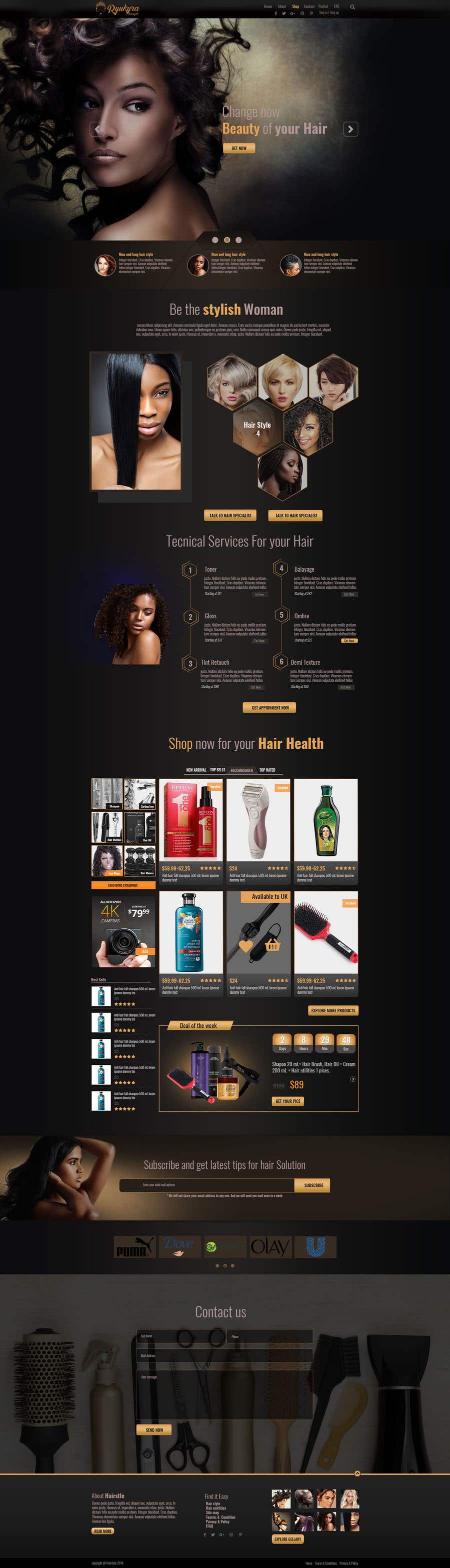 Entry #11 by webhubbd for Basic Landing Page Design Needed - Hair Care  Industry | Freelancer