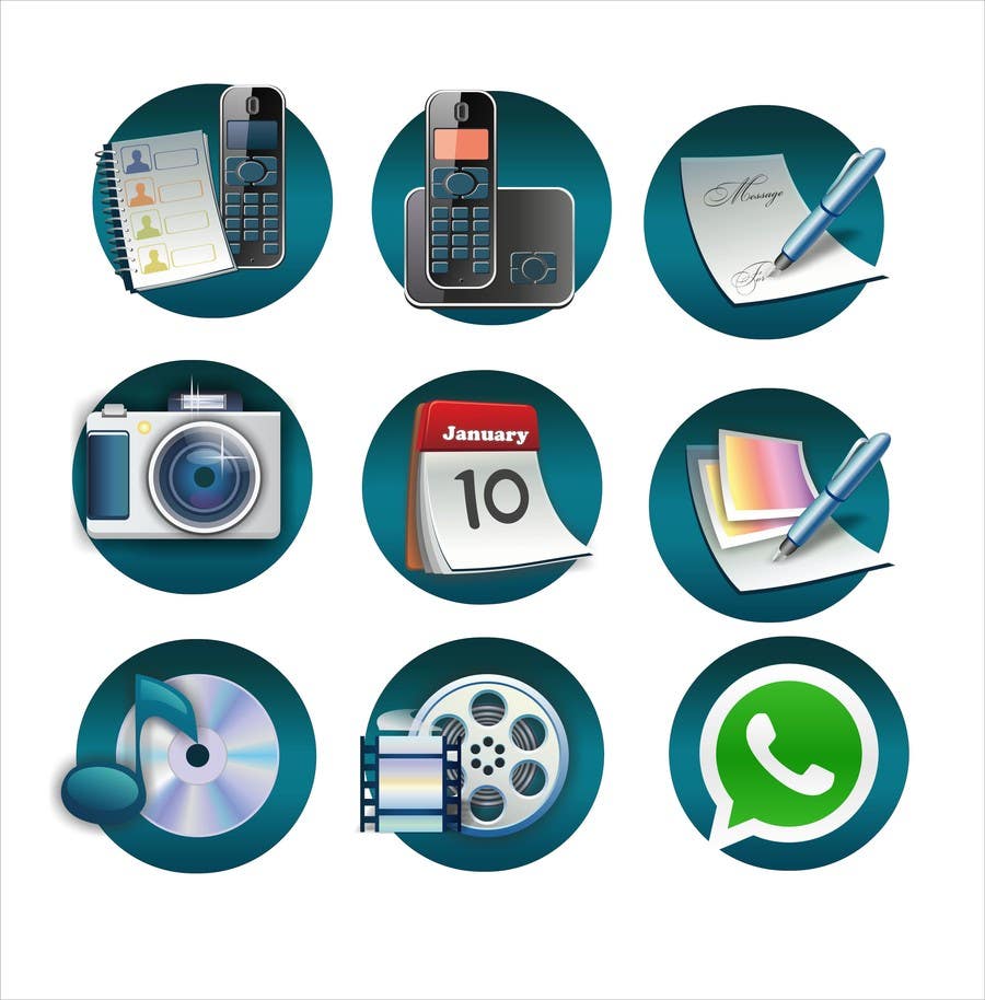 Penyertaan Peraduan #87 untuk                                                 Design some Icons for a mobile application
                                            