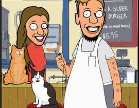 #3 para Draw me, my wife, and our cats in a custom Bob&#039;s Burgers portrait por manikmoon
