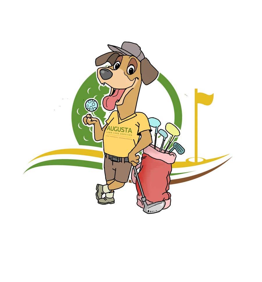 Kilpailutyö #47 kilpailussa                                                 Cartoon Dog Mascot for Lawn Care Business
                                            