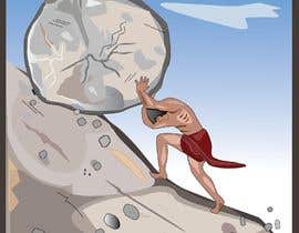#15 untuk Picture of Sisyphus pushing a boulder up hill oleh letindorko2