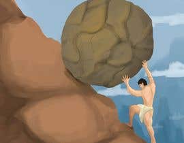 #5 untuk Picture of Sisyphus pushing a boulder up hill oleh renzoyuve