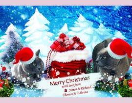 #48 ， Digital Christmas card(s) with photos of my pet cats 来自 asadulislambit