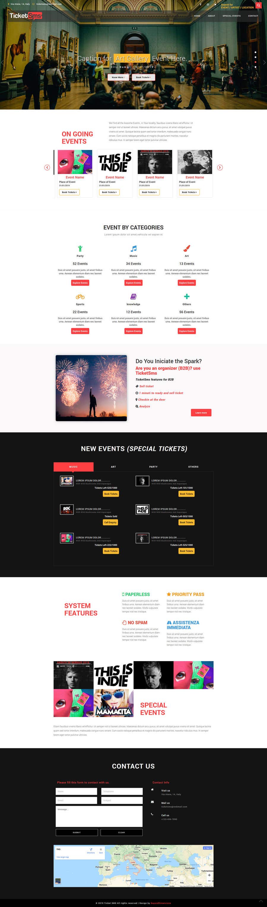 Contest Entry #36 for                                                 Design homepage Ticketing for events
                                            