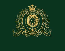 #10 for We want a crest or shield for our company that has cannabis leaves and shows the moto “VENIMVS, VIDIMVS, VICIMVS“ and our name of course. Loins maybe, a crown, we don’t know.  Please be creative but make it look regal.  No background please. by flyhy