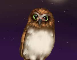 #18 za Funny Looking Owl With Big Eyes In A Dark Environment od Pandred