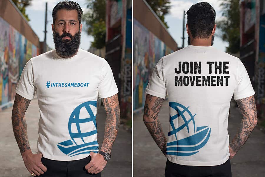 Συμμετοχή Διαγωνισμού #117 για                                                 T-shirt design based on existing logo (#inthesameboat)
                                            