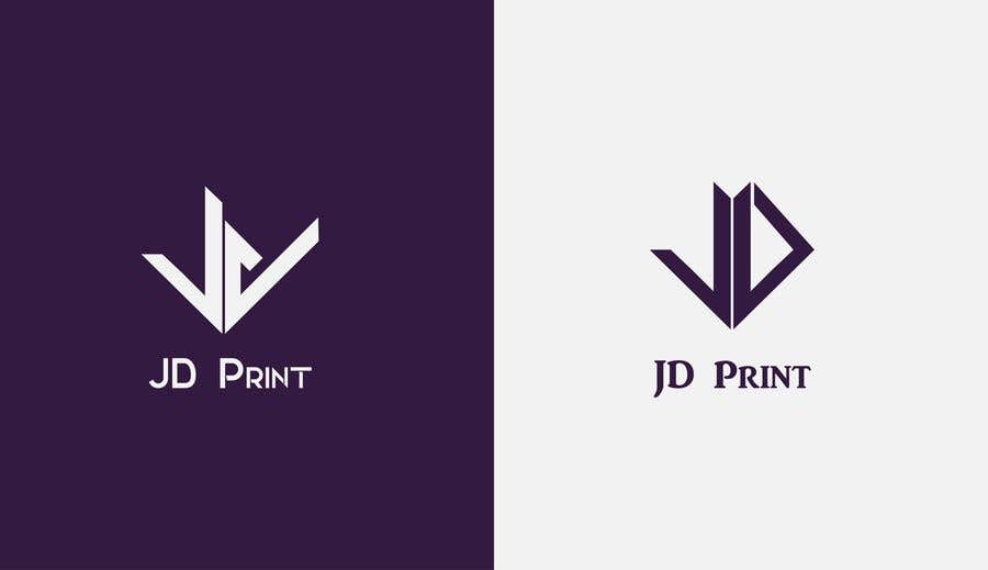 Natečajni vnos #1 za                                                 Needing a logo designed with the wording: JD Print. Preferably with the JD in the shape of a diamond
                                            