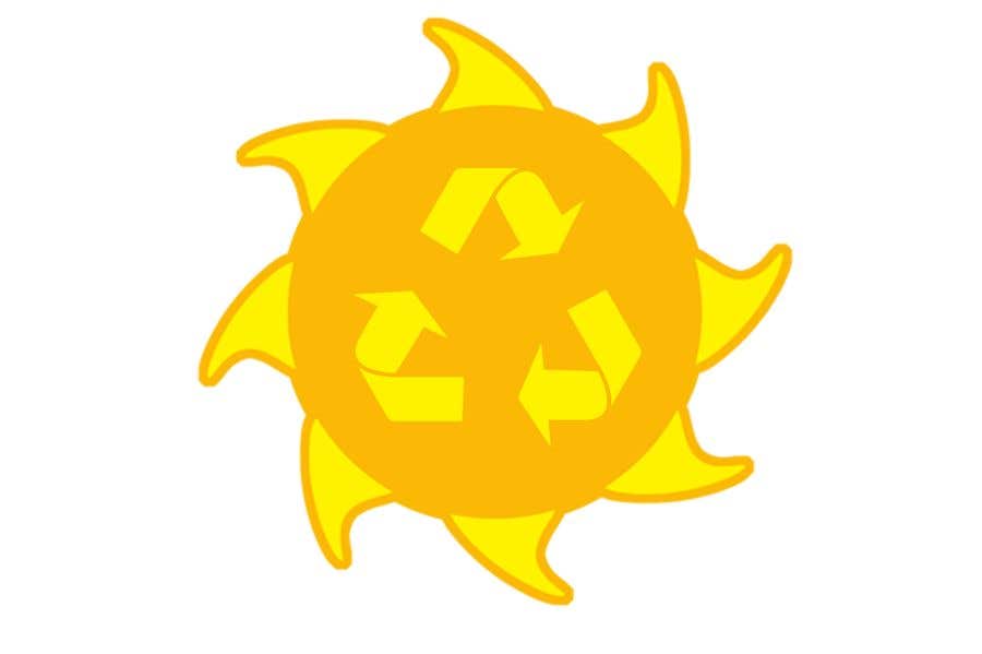 Kandidatura #29për                                                 Design a logo for a sustainability business. No business name in the logo. It should have 3 green arrows around a yellow conceptualised flaring sun. The sun flare should be in the centre and the flares emerge from behind the green arrows.
                                            