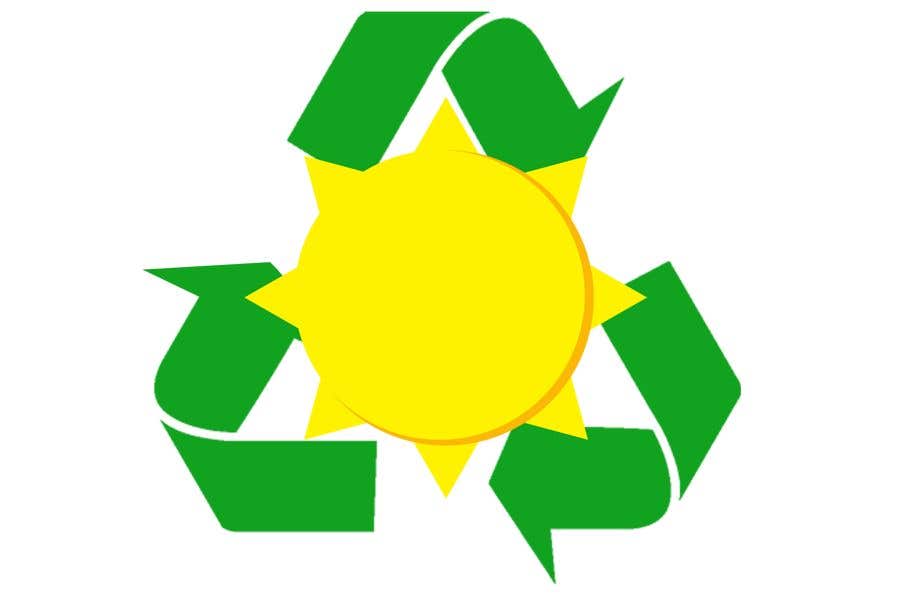 Kandidatura #33për                                                 Design a logo for a sustainability business. No business name in the logo. It should have 3 green arrows around a yellow conceptualised flaring sun. The sun flare should be in the centre and the flares emerge from behind the green arrows.
                                            