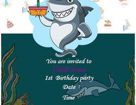 #7 pёr Child Birthday Invitation Card - Shark Theme nga SajuJacob