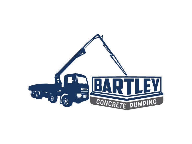Intrarea #130 pentru concursul „                                                Logo for “Bartley Concrete Pumping”. Our concrete foundation business uses the Bartley Corp logo (see bartleycorp.com for more) Other pic are boom pump concrete examples. Use your creativity to perhaps combine a both pics & make it easy to read our name
                                            ”