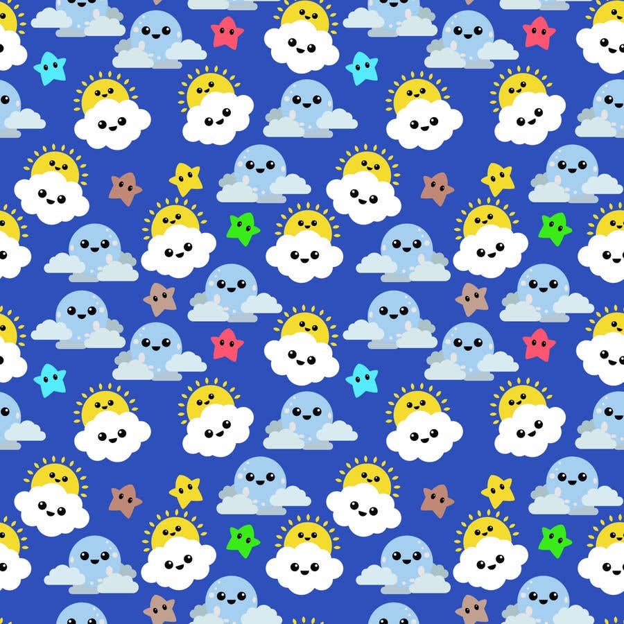 Proposition n°6 du concours                                                 Create A Seamless Pattern of Image Examples In Cute Galactic Background
                                            