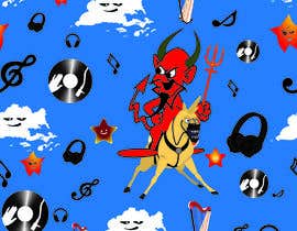 nobelium18 tarafından Create A Seamless Pattern of Baby Devils Riding On Evil Unicorns With Background Items Also için no 17