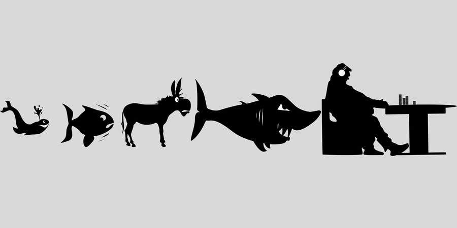 Contest Entry #57 for                                                 Illustration for T-Shirt: Evolution of a Poker Player (From Whale to Shark to Poker Player Using a Different Animals)
                                            