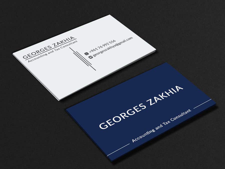Kilpailutyö #966 kilpailussa                                                 Design a professional business card for an accountant
                                            