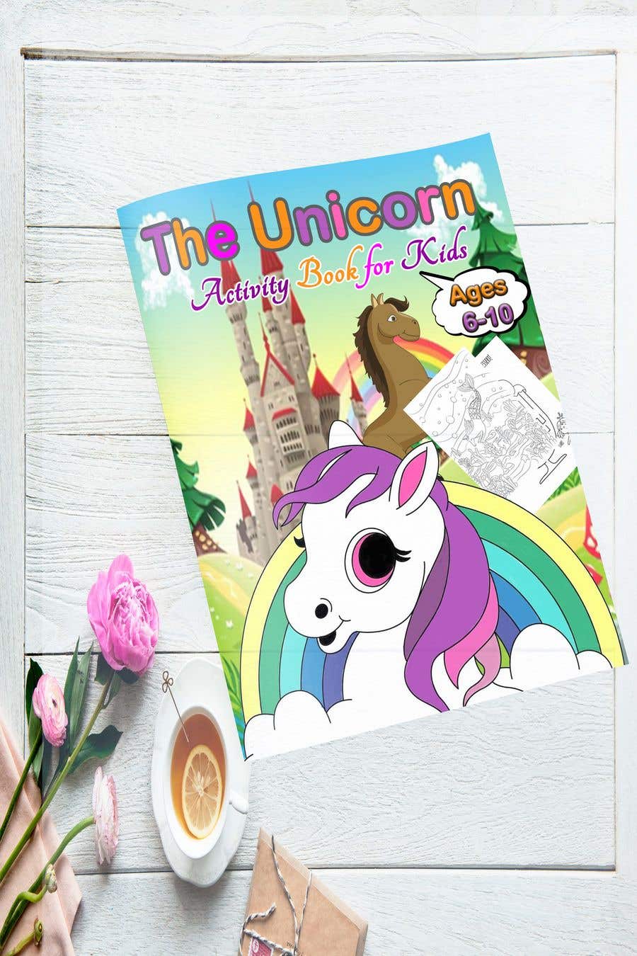 Proposition n°26 du concours                                                 Unicorn Activity Book Cover Ages 6-10 (Book 2)
                                            
