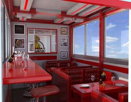 #53 I need an approximate layout of a trailer converted into a bar. The trailer is 8m x 2.1m. Must have a bar for serving drinks and seating area. Designer can send the layout, front view, side view or possibly 3d model. részére designgroup1367 által