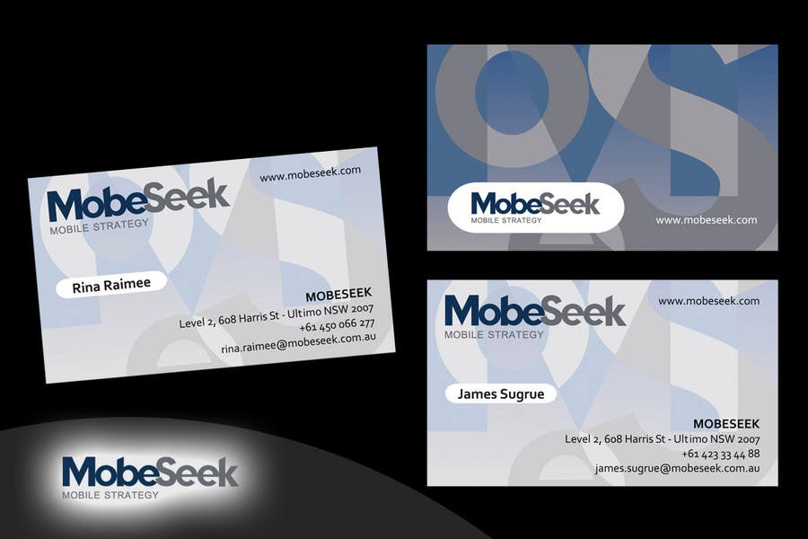 #71. pályamű a(z)                                                  Business Card Design for MobeSeek
                                             versenyre