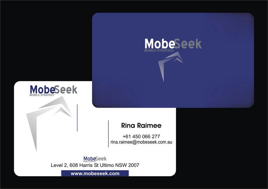 Penyertaan Peraduan #103 untuk                                                 Business Card Design for MobeSeek
                                            