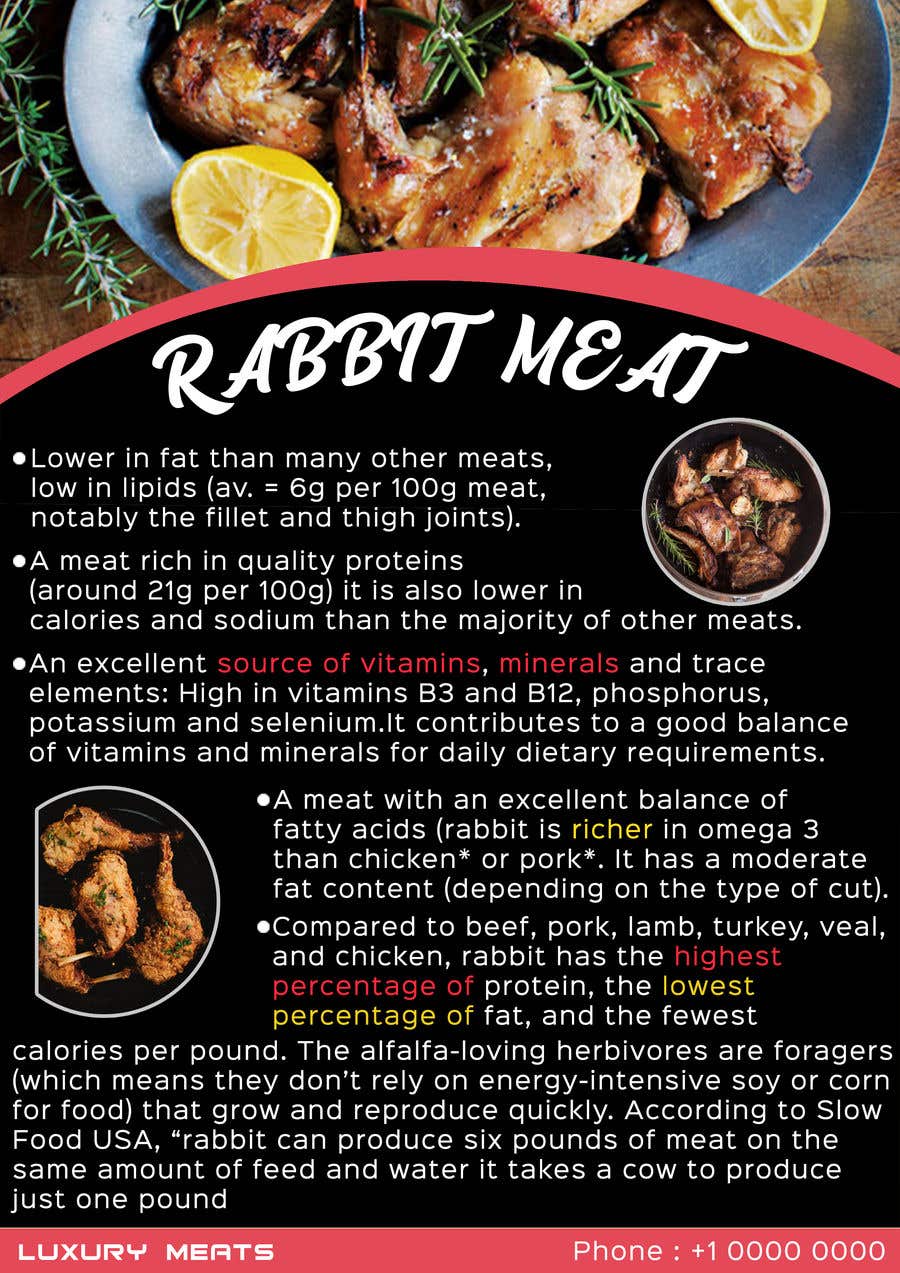 Contest Entry #13 for                                                 Rabbit Meat Flyer
                                            