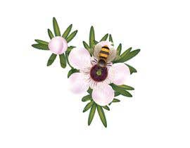 #9 для Graphic Illustration of Manuka Flower With a Honey Bee on it від jawadali9859