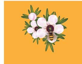 #13 para Graphic Illustration of Manuka Flower With a Honey Bee on it de jawadali9859