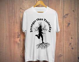 #14 for T-Shirt black and white vector design silhouette for &quot;Stronger than Yesterday&quot; by Tamim08