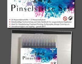 #1 for Create a package Front Label for a PP hard plastic packaging of a watercolor brush set by sunnycom