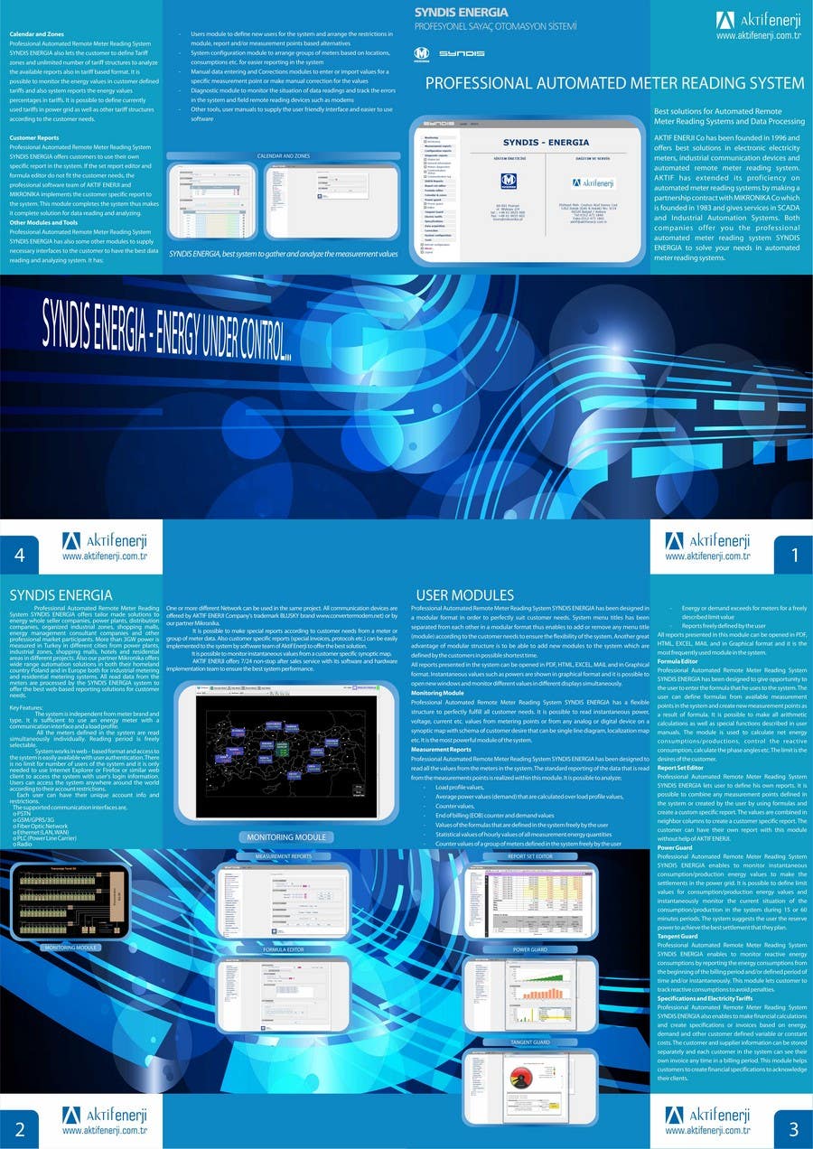 Inscrição nº 14 do Concurso para                                                 Brochure Design for Telemetry System Software
                                            