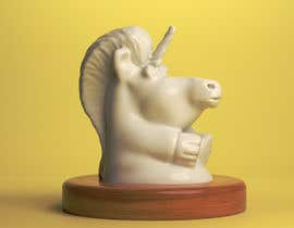 #19 para 3D Illustration - Fun Clean White Porcelain Unicorn Figurine de daniellassche