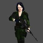 #61 para Female soldier character illustration with background de AdriandraK