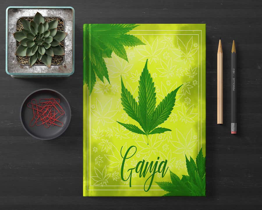 Contest Entry #17 for                                                 Create a novel weed themed cover image: Draw/create a novel marijuana themed image, which incorporates the word "Ganja"
                                            