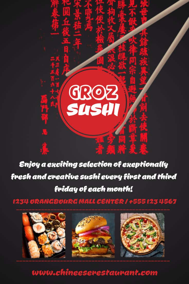 Participación en el concurso Nro.68 para                                                 Sushi , pizza, burger delivery service!
                                            